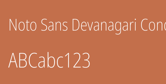 Noto Sans Devanagari Condensed ExtraLight