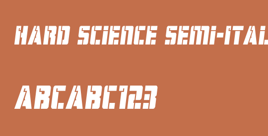 Hard Science Semi-Italic