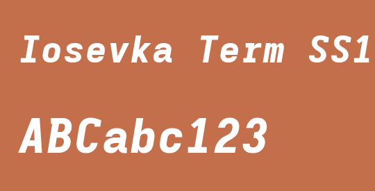 Iosevka Term SS17 HvExObl