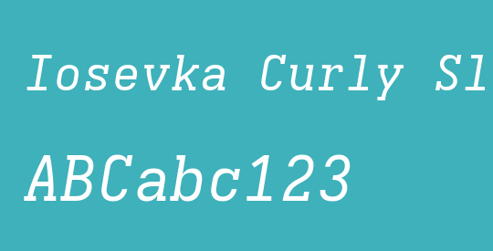 Iosevka Curly Slab ExObl