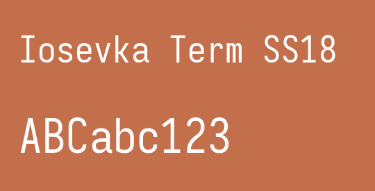 Iosevka Term SS18