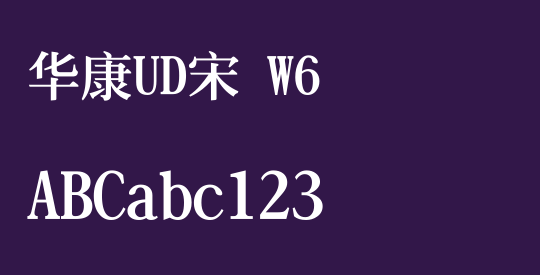 华康UD宋 W6