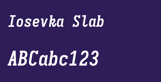 Iosevka Slab