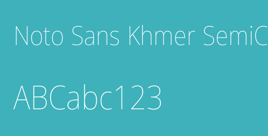 Noto Sans Khmer SemiCondensed Thin