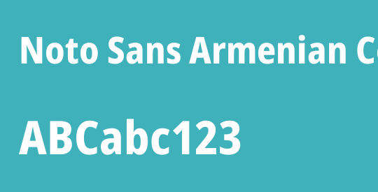 Noto Sans Armenian Condensed ExtraBold