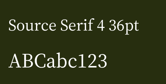Source Serif 4 36pt