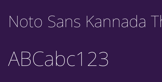 Noto Sans Kannada Thin