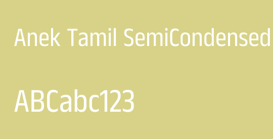 Anek Tamil SemiCondensed
