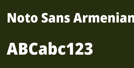 Noto Sans Armenian SemiCondensed Black