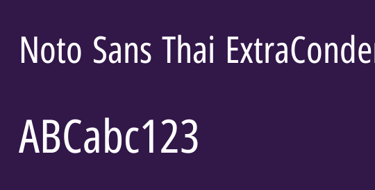 Noto Sans Thai ExtraCondensed