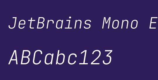 JetBrains Mono ExtraLight