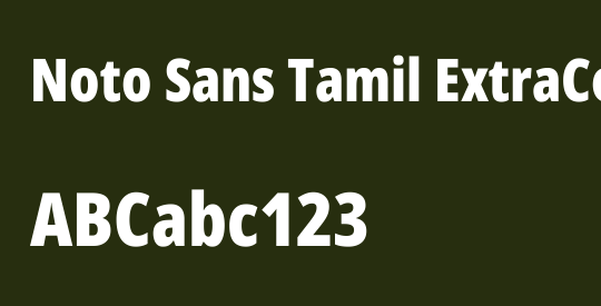 Noto Sans Tamil ExtraCondensed Black