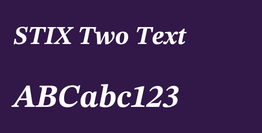 STIX Two Text