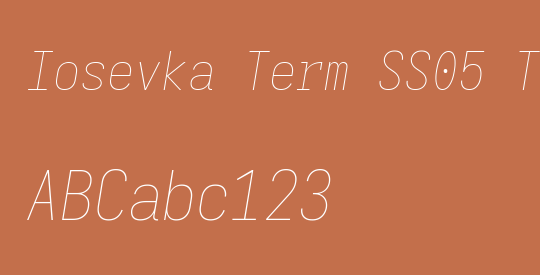 Iosevka Term SS05 Thin
