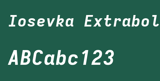 Iosevka Extrabold Extended