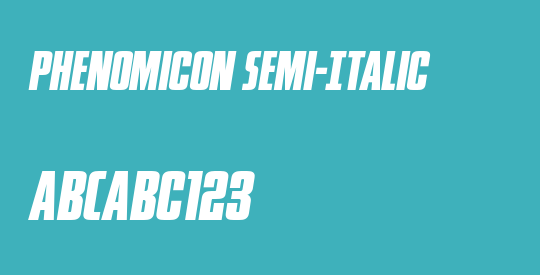 Phenomicon Semi-Italic