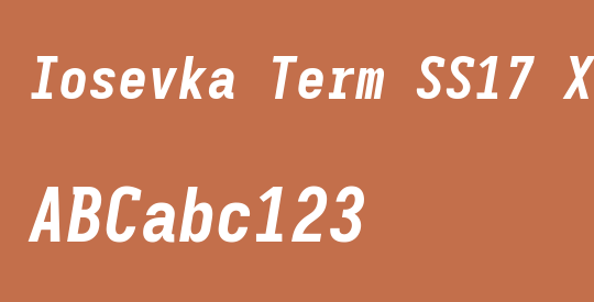 Iosevka Term SS17 XBdObl
