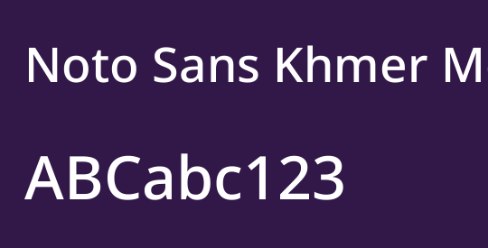 Noto Sans Khmer Medium
