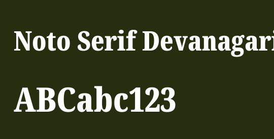 Noto Serif Devanagari ExtraCondensed Black