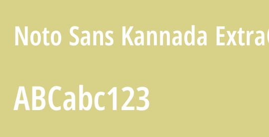 Noto Sans Kannada ExtraCondensed SemiBold