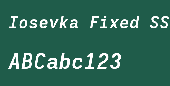 Iosevka Fixed SS06 Extended