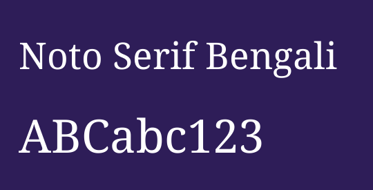 Noto Serif Bengali