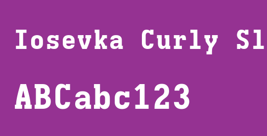 Iosevka Curly Slab HvEx