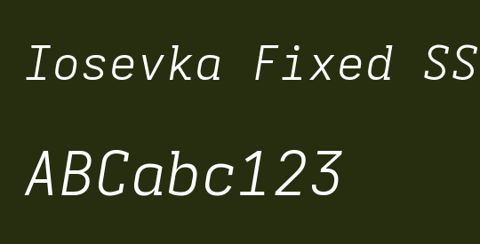 Iosevka Fixed SS16 LtEx
