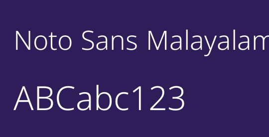 Noto Sans Malayalam Light