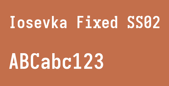 Iosevka Fixed SS02