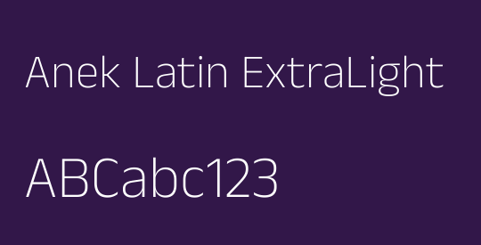 Anek Latin ExtraLight