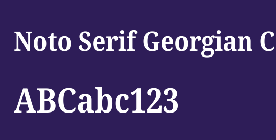 Noto Serif Georgian Condensed
