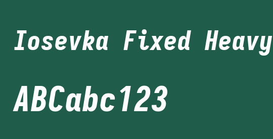 Iosevka Fixed Heavy