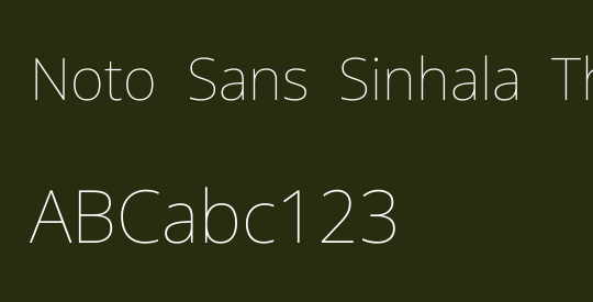 Noto Sans Sinhala Thin