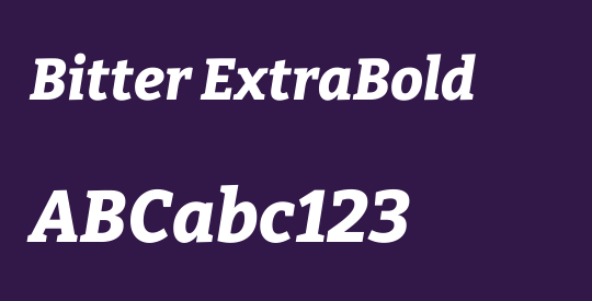 Bitter ExtraBold
