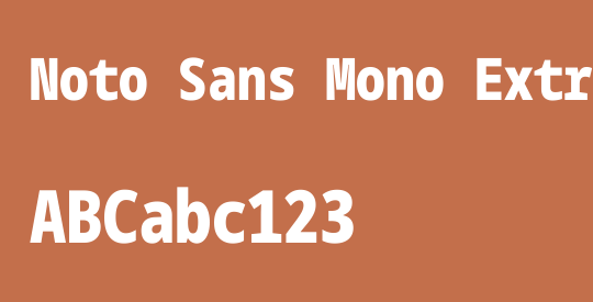 Noto Sans Mono ExtraCondensed Black