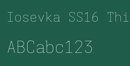 Iosevka SS16 Thin Extended