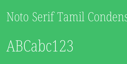 Noto Serif Tamil Condensed ExtraLight