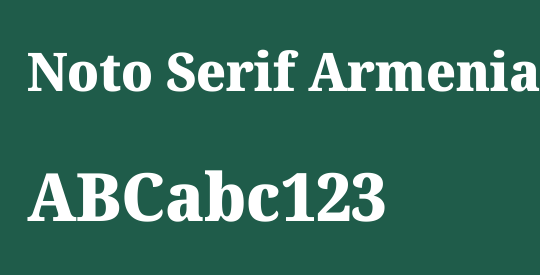 Noto Serif Armenian SemiCondensed Black