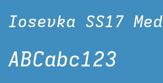 Iosevka SS17 Medium Extended