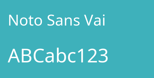 Noto Sans Vai