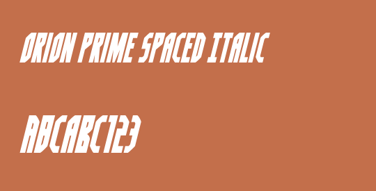 Orion Prime Spaced Italic