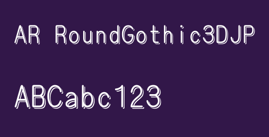 AR RoundGothic3DJP MD