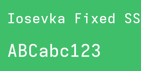 Iosevka Fixed SS10 MdEx