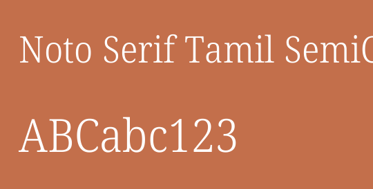 Noto Serif Tamil SemiCondensed Light