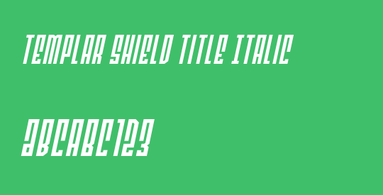 Templar Shield Title Italic