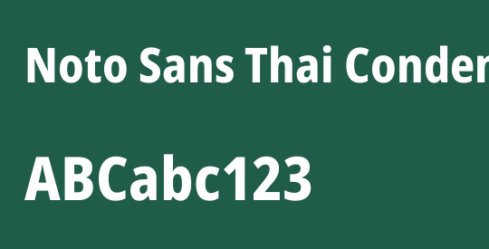 Noto Sans Thai Condensed ExtraBold