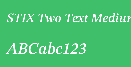 STIX Two Text Medium