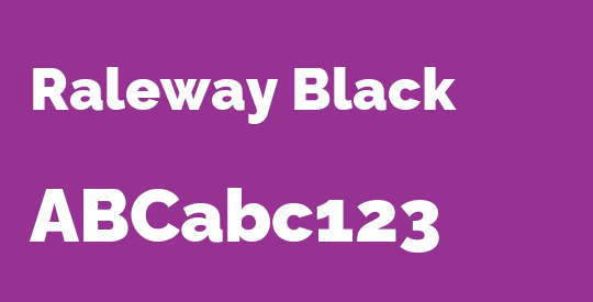 Raleway Black
