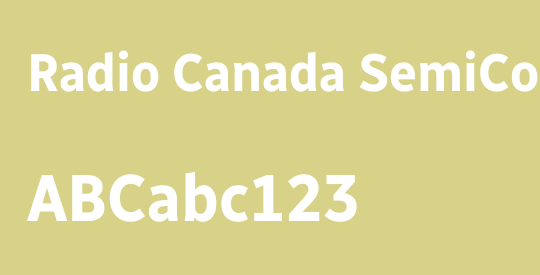 Radio Canada SemiCondensed